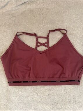 PINK Victoria's Secret Mauve Strappy Back Sports Bralette